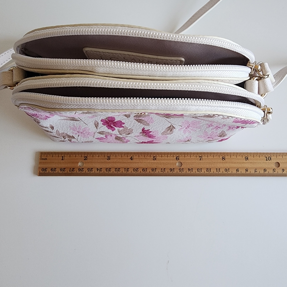 Floral Crossbody Bag - Pink and Cream - Picture 12 of 16